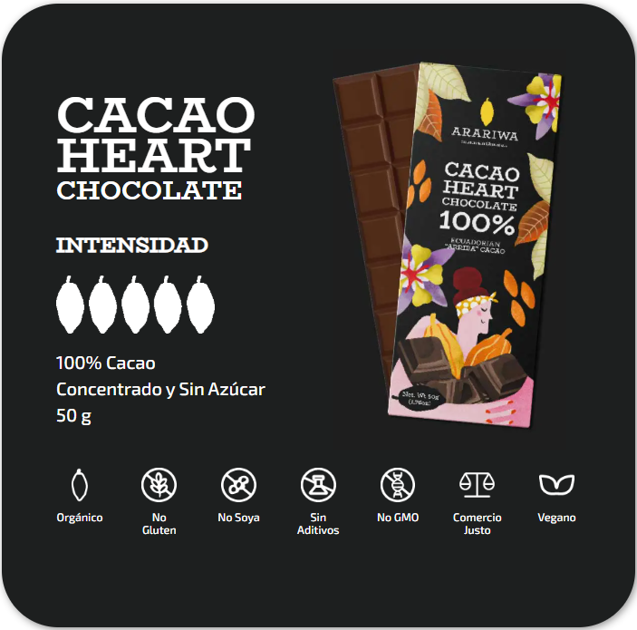Cacao Heart Chocolate 100%
