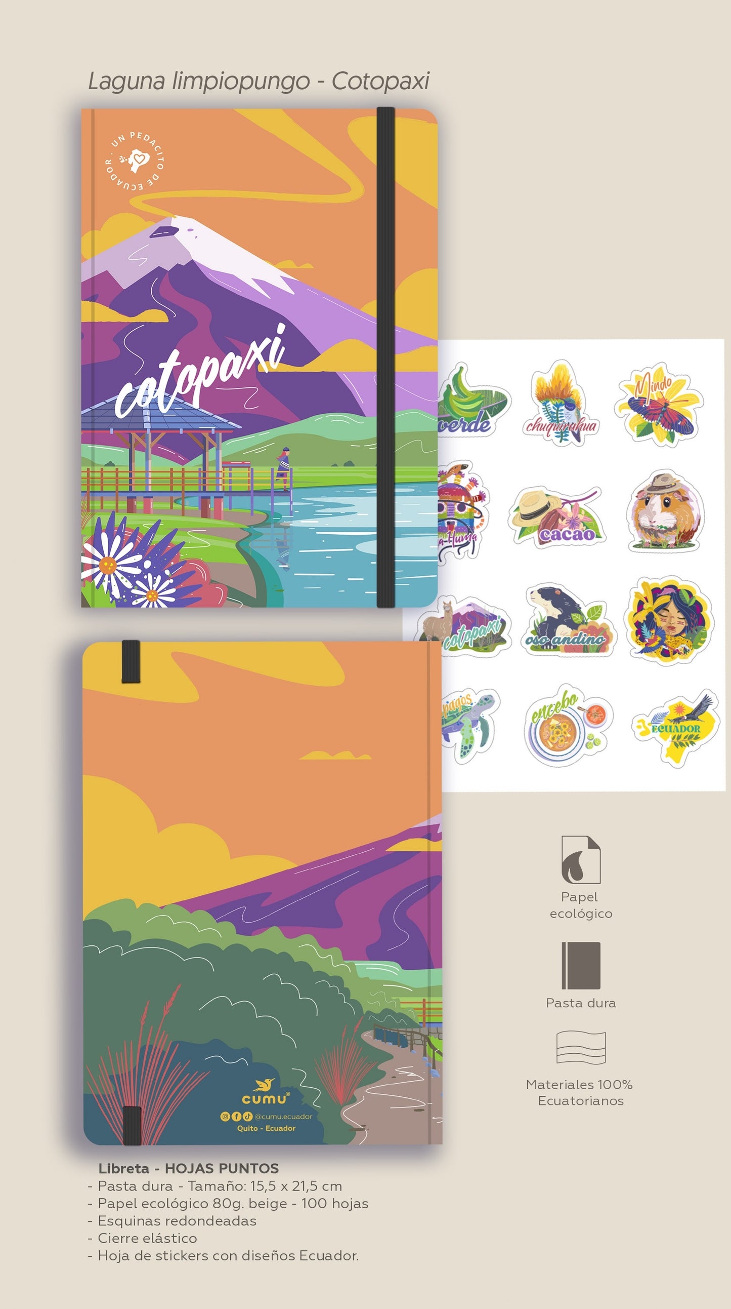 Libreta "Laguna Limpiopungo - Cotopaxi"