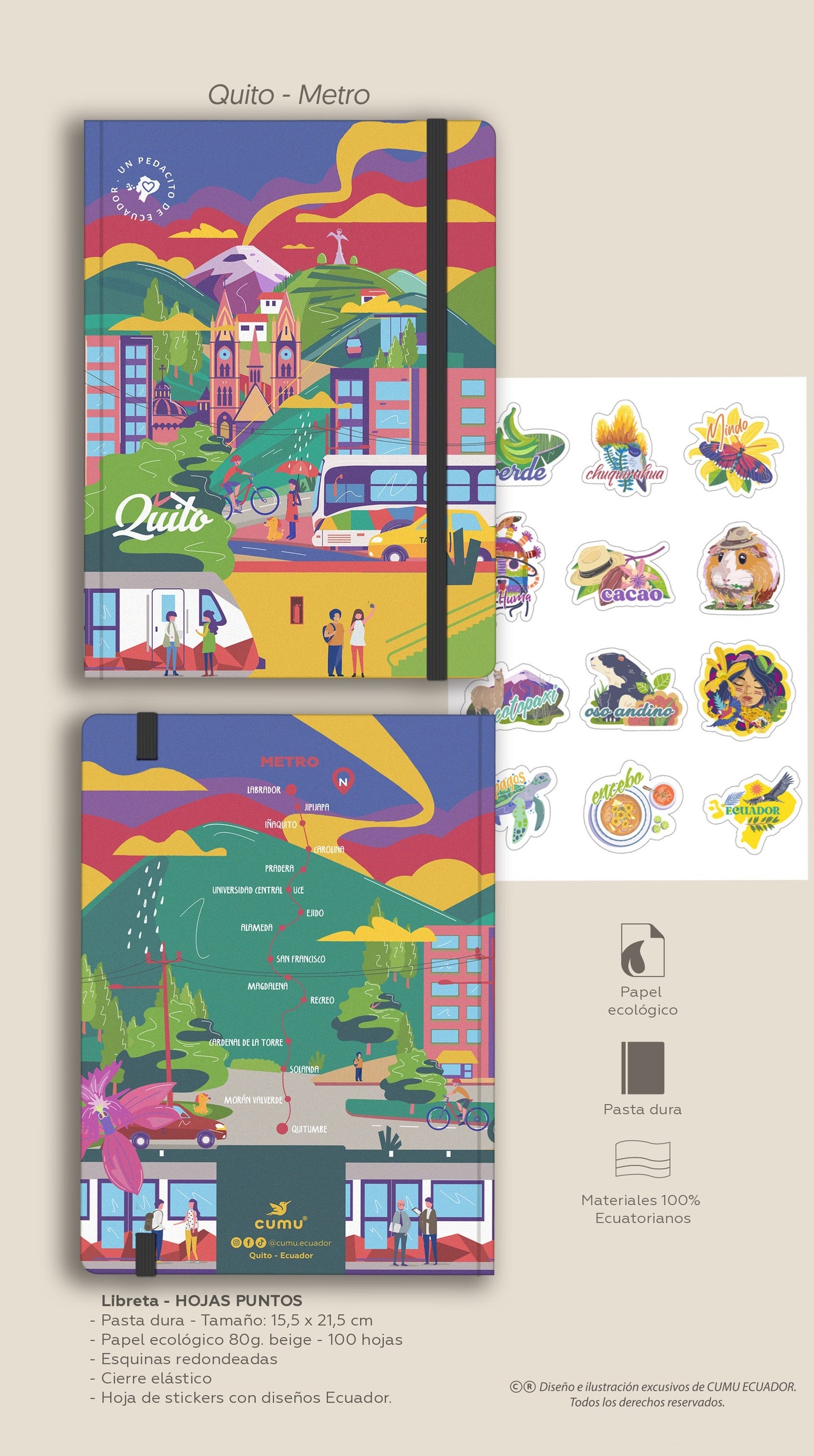 Libreta "Quito - Metro"